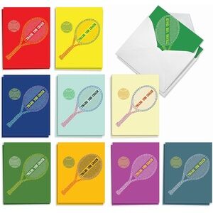 Tennis Thank You Cards Set - Multicolor